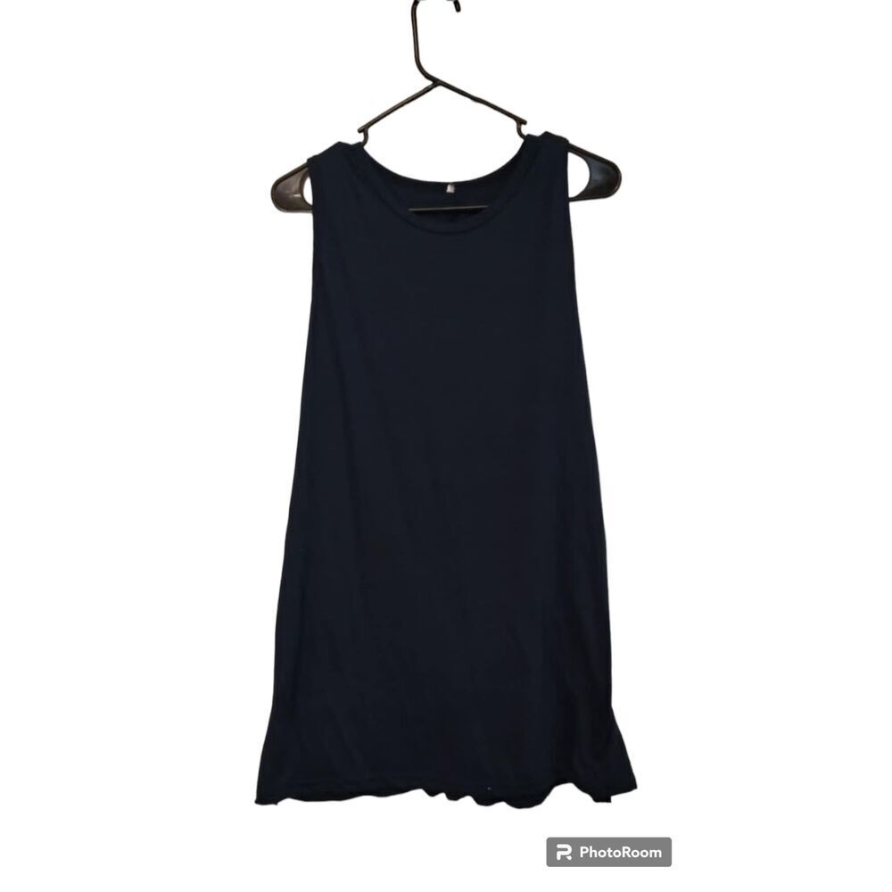 Unbranded women's Navy Blue with‎ pockets sleeveless flowy dress